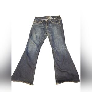 American Eagle Artist Bootcut Jeans Womens Size 12 Short  Blue Denim Low Rise